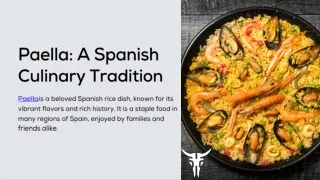 Paella: A Spanish Culinary Tradition