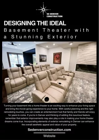 Designing the Ideal Basement Theater with a Stunning Exterior