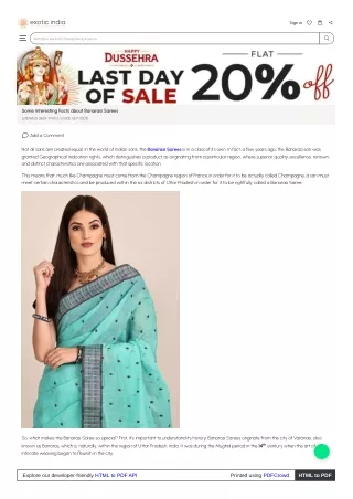 Some Interesting Facts about Banarasi Sarees