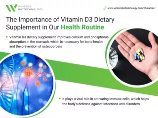 The Importance of Vitamin D3 Dietary Supplement In Our Health Routine