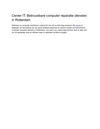 Center IT_ Betrouwbare computer reparatie diensten in Rotterdam (2)