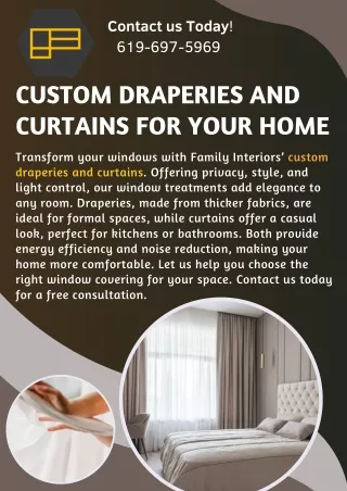 Custom Draperies and Curtains for Your Home