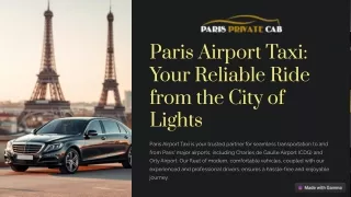 Paris Airport Taxi - Parisprivatecab.com