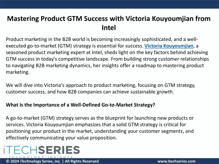 mastering product gtm success with victoria