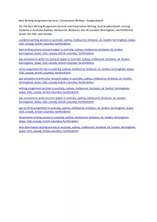 best writing assignment services dissertation