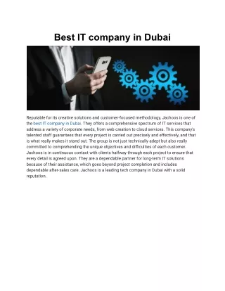 Best IT company in Dubai