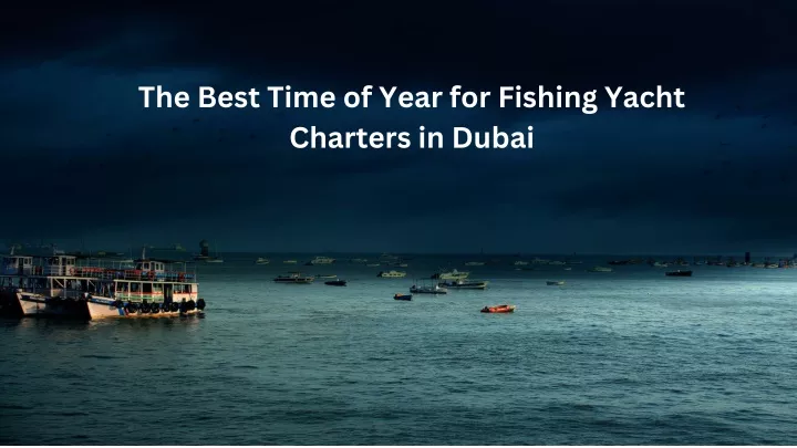 the best time of year for fishing yacht charters