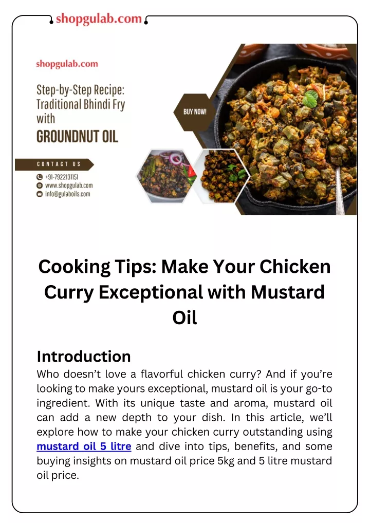 cooking tips make your chicken curry exceptional