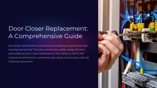 door closer replacement a comprehensive guide