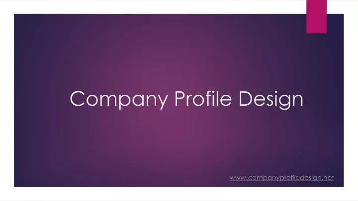 company profile design