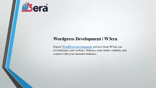 Wordpress Development  W3era
