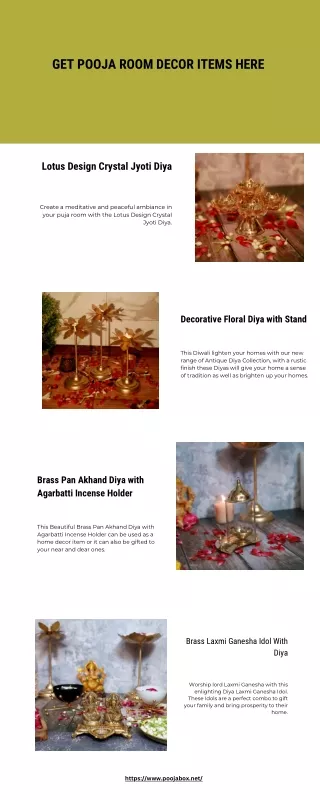 get pooja room decor items here