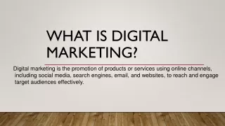 What is digital marketing