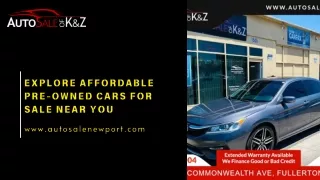 Explore Affordable Pre-owned Cars For Sale Near You