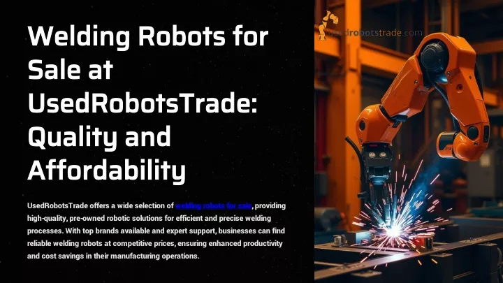 welding robots for sale at usedrobotstrade