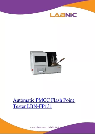 automatic pmcc flash point tester lbn fp131