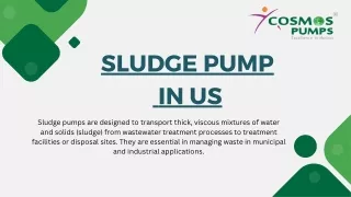 sludge pump in US- cosmos pump