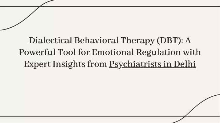 dialectical behavioral therapy dbt a powerful