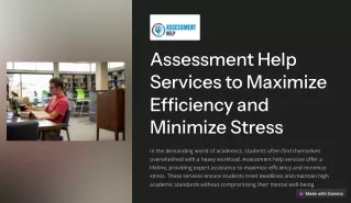 assessment help services to maximize efficiency