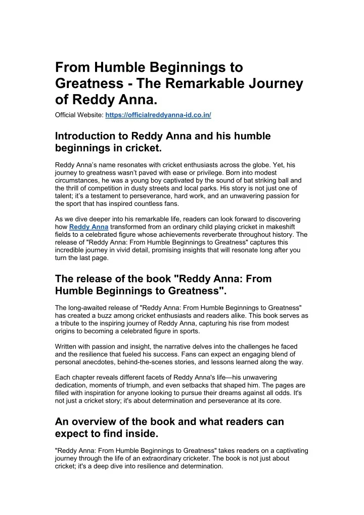 PPT - From Humble Beginnings to Greatness - The Remarkable Journey of ...