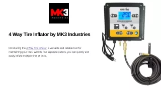 4 Way Tire Inflator