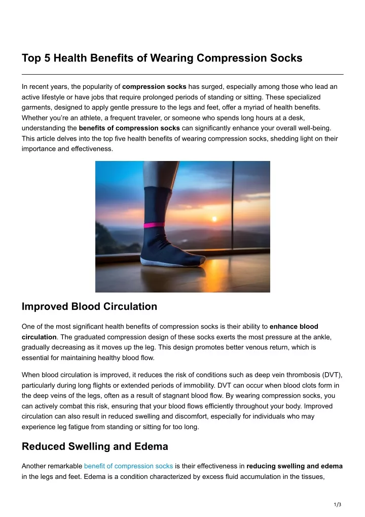 top 5 health benefits of wearing compression socks