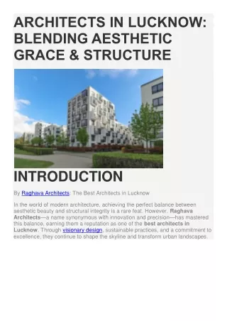 architects in lucknow blending aesthetic grace