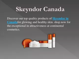 Skeyndor Canada