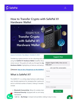 How to Transfer Crypto with SafePal X1 Hardware Wallet