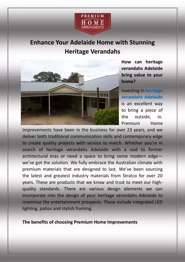 enhance your adelaide home with stunning heritage