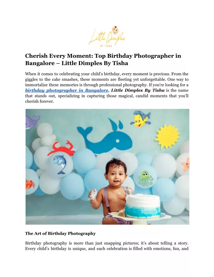 cherish every moment top birthday photographer