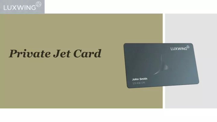 private jet card