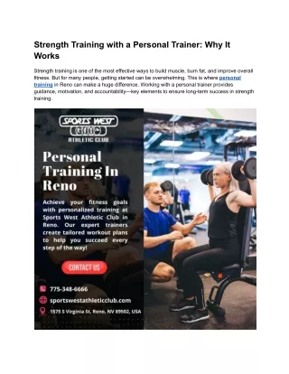 Strength Training with a Personal Trainer_ Why It Works