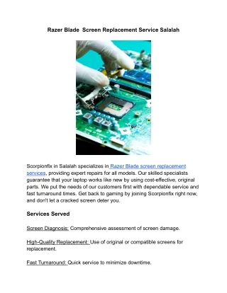 razer blade screen replacement service salalah