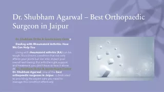 dr shubham agarwal best orthopaedic surgeon