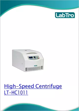 High-Speed Centrifuge LT-1011