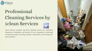 Deep Cleaning Services  Hampshire