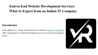 end to end website development services what