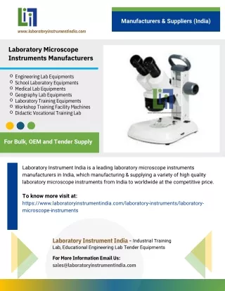 Laboratory Microscope Instruments Manufacturers