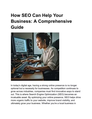 how seo can help your business a comprehensive