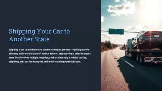 shipping your car to another state