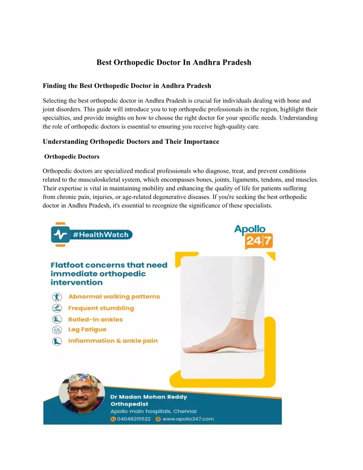 best orthopedic doctor in andhra pradesh