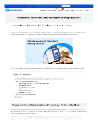 Ultimate & Authentic Virtual Event Planning Checklist