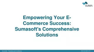 Enhance Your Online Store with Suma Soft's Advanced E-Commerce App Development.