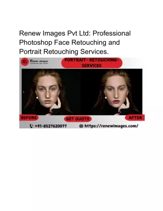 renew images pvt ltd professional photoshop face
