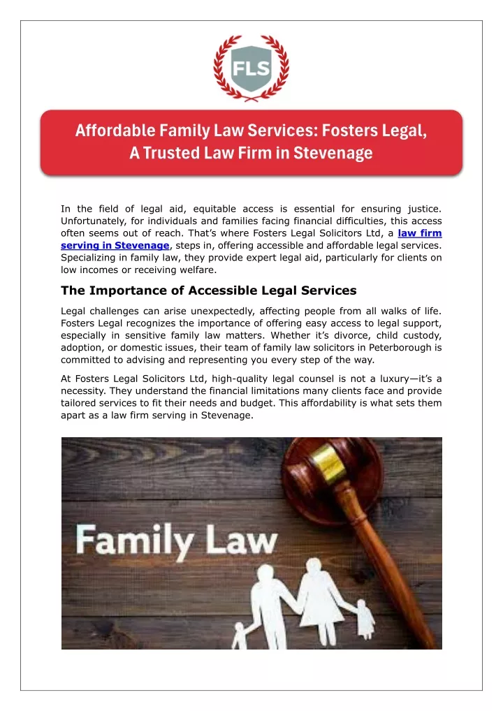 affordable family law services fosters legal