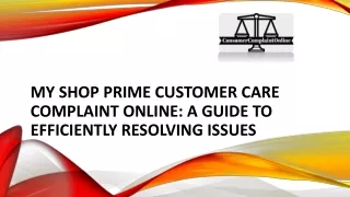 MyShopPrime Customer Care Complaint Online A Guide to Efficiently Resolving Issues