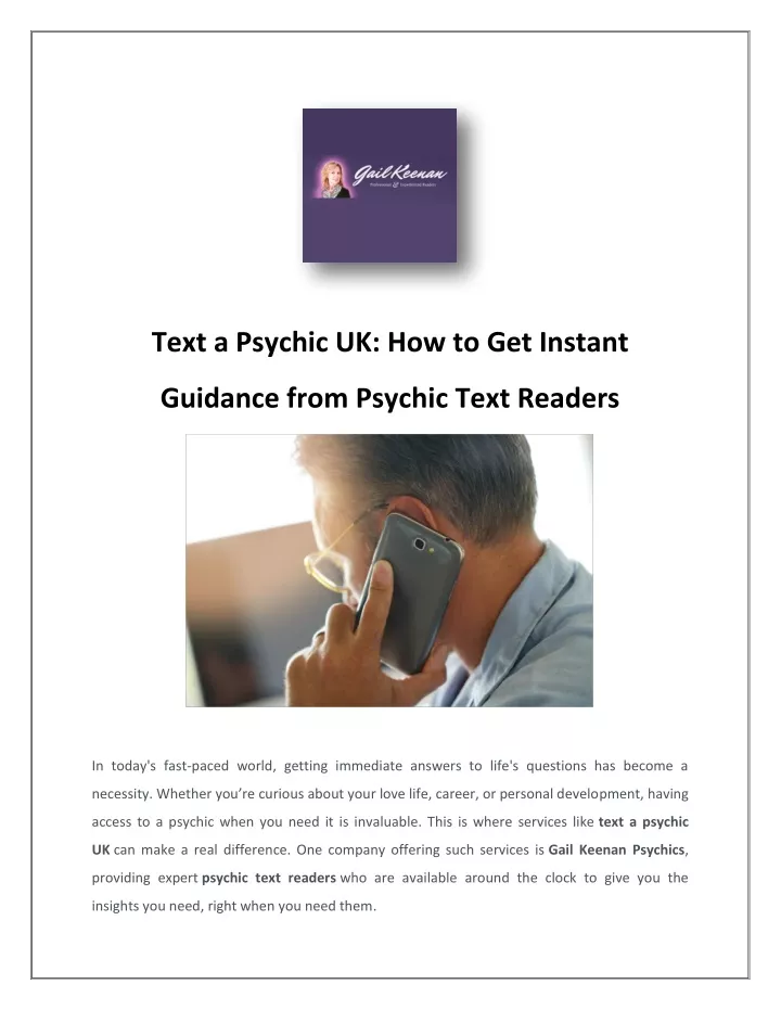 text a psychic uk how to get instant