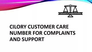 Cilory Customer Care Number for Complaints and Support