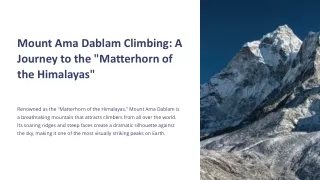 mount ama dablam climbing a journey